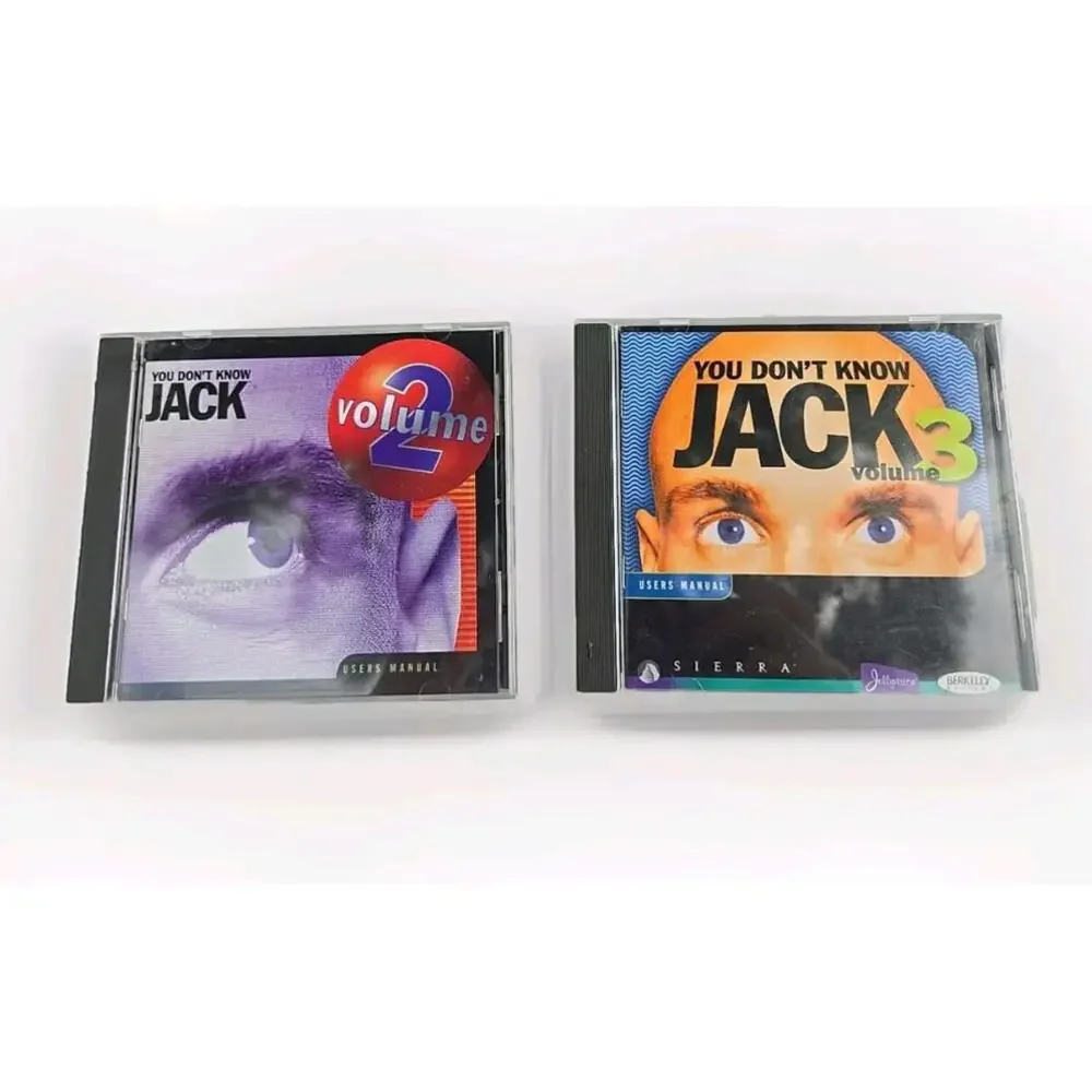 You Dont Know Jack Volumes 1, 2 & 3 PC CD ROM Vintage Trivia Games Lot Of 3 Game